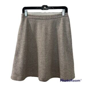 Banana Republic Womens Beige Wool Blend Pocket A Line Skater Skirt Career Size 2